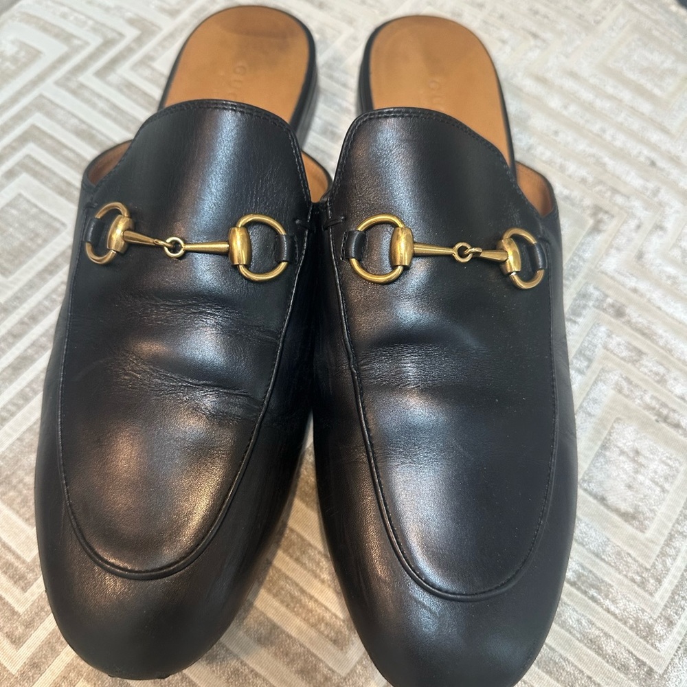 Black leather Women’s Gucci Princetown mule size  EU 38 1/2.